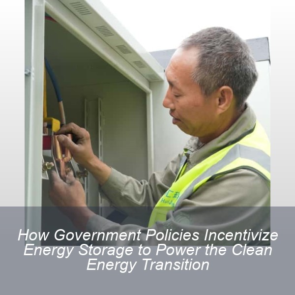 How Government Policies Incentivize Energy Storage to Power the Clean Energy Transition